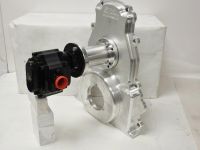 Chevy LS  Joe-Blo billet Timing Cover w 17.25 gpm Waterman Lil Bertha Fuel pump support 1800-2300 hp